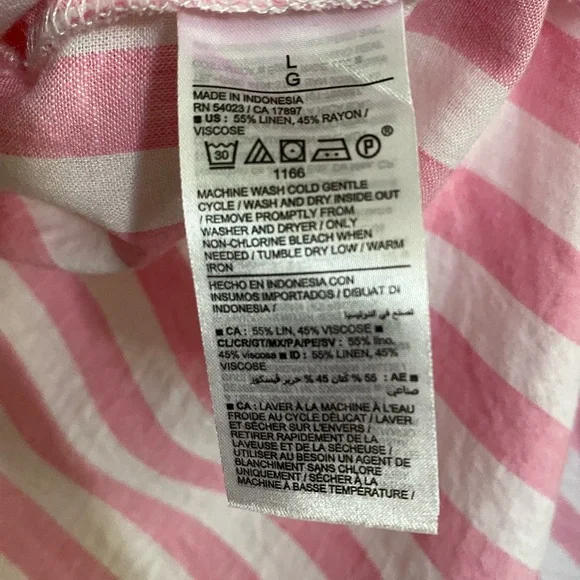 Pink and White Striped Button-Up Shirt - Picture 4 of 6